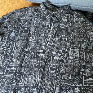 O'Neill Black and White Casual Button Down Shirt